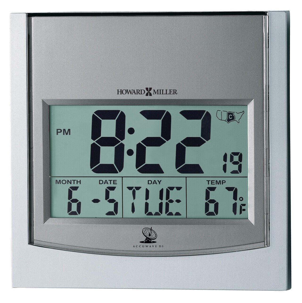 625-235 NEW HOWARD MILLER WALL DIGITAL (ALARM) CLOCK CALLED "TECHTIME I" 625235