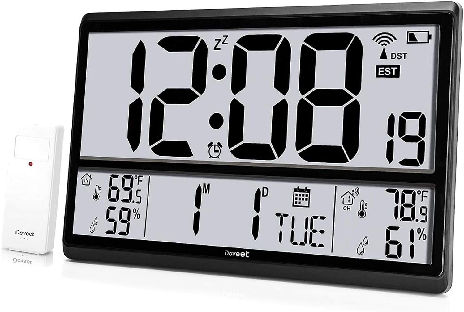Atomic Clock -Digital Wall Clock Never Needs Setting/ Easy to Read/Easy Set Up/I