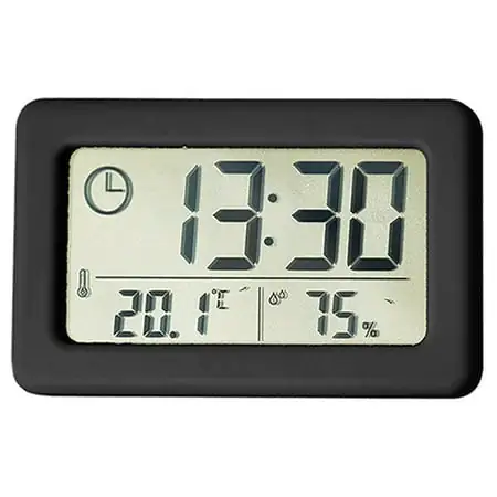 Atomic Clock with Outdoor and Indoor Temperature Self Setting Alarm Day Digital Clock Large photo Atomic Clock with Outdoor and Indoor Temperature Self Setting Alarm Day Digital Clock Large image
