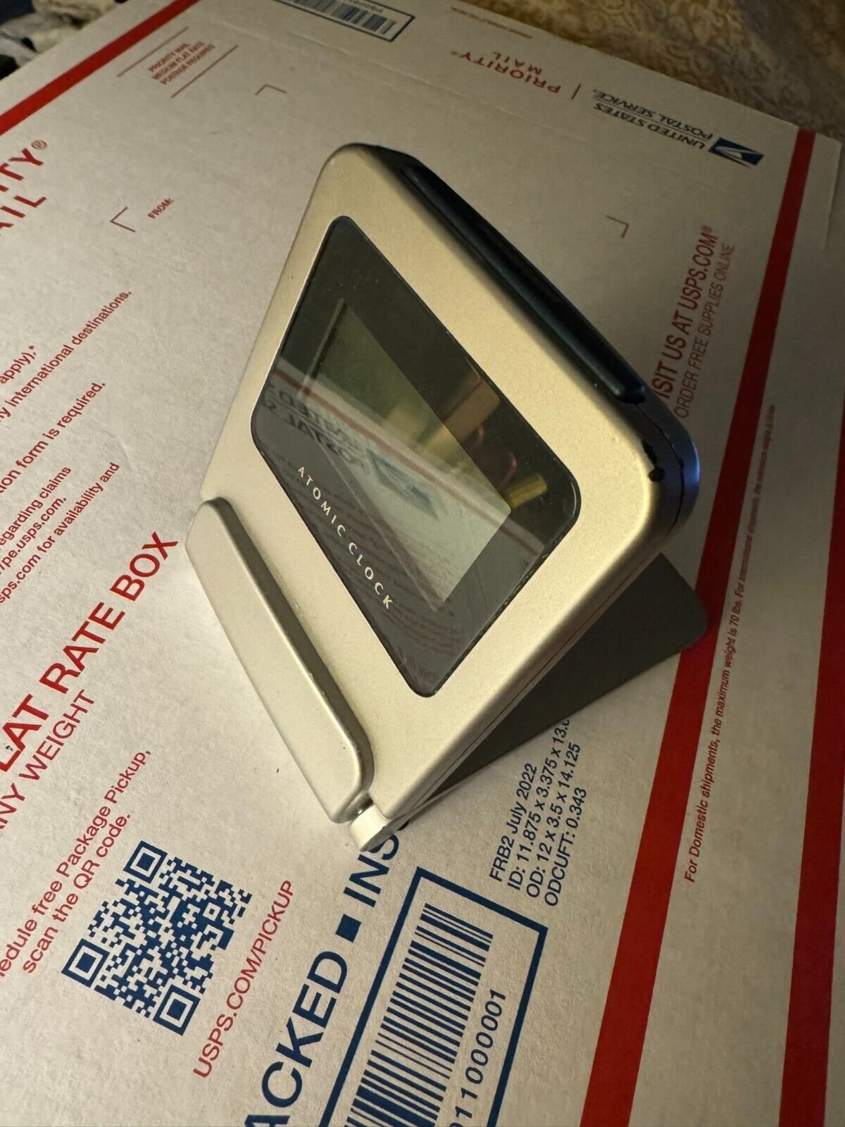 Atomic Travel Alarm Clock Folding C17D2090 Silver