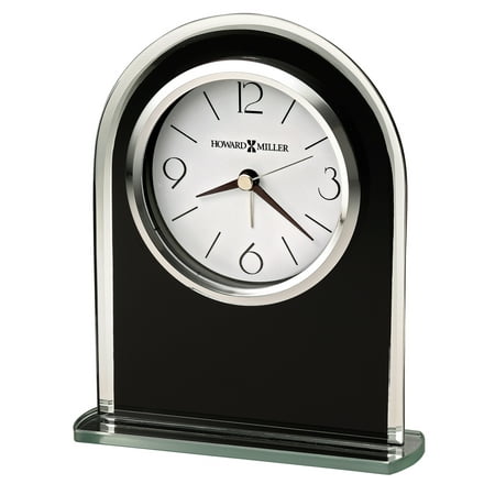 Howard Miller Ebony Luster Black and Silver Finish Quartz Alarm Clock #Q-GM7431
