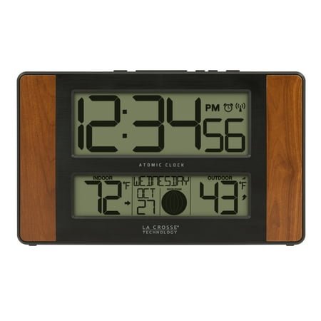La Crosse Technology 513-1417CH Atomic Digital Clock with Temperature and Moon Phase