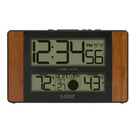 La Crosse Technology 513 1417 CH Atomic Digital Clock with Temperature and Moon Phase La Crosse Technology 513 1417 CH Atomic Digital Clock with Temperature and Moon Phase - la crosse