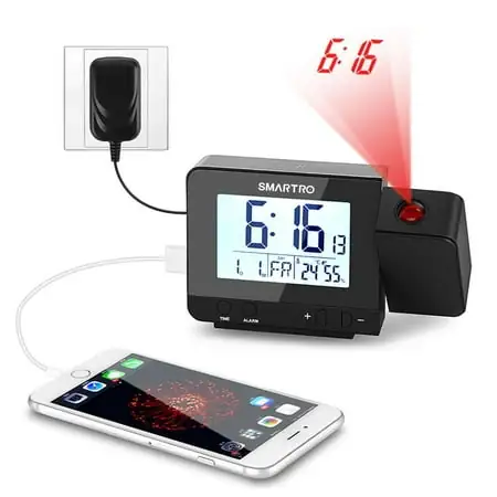 SMARTRO SC 31 Digital Projection Alarm Clock with Indoor Thermometer, Black SMARTRO SC 31 Digital Projection Alarm Clock with Indoor Thermometer, Black - smartro sc 31 digital