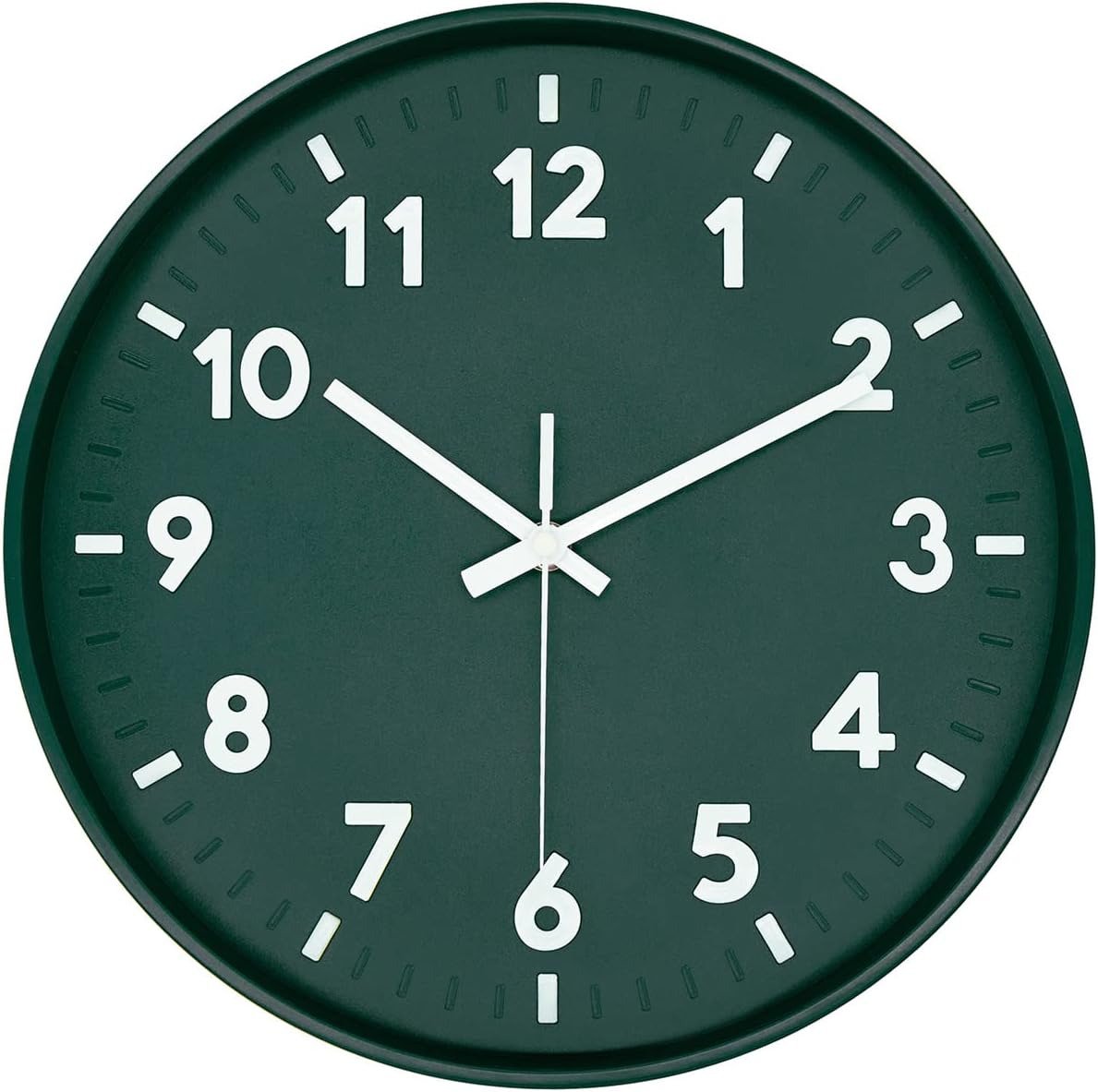 12 Inch 3D Number Modern Wall Clock,Round Bright Colorful Dial,Non Ticking Silen