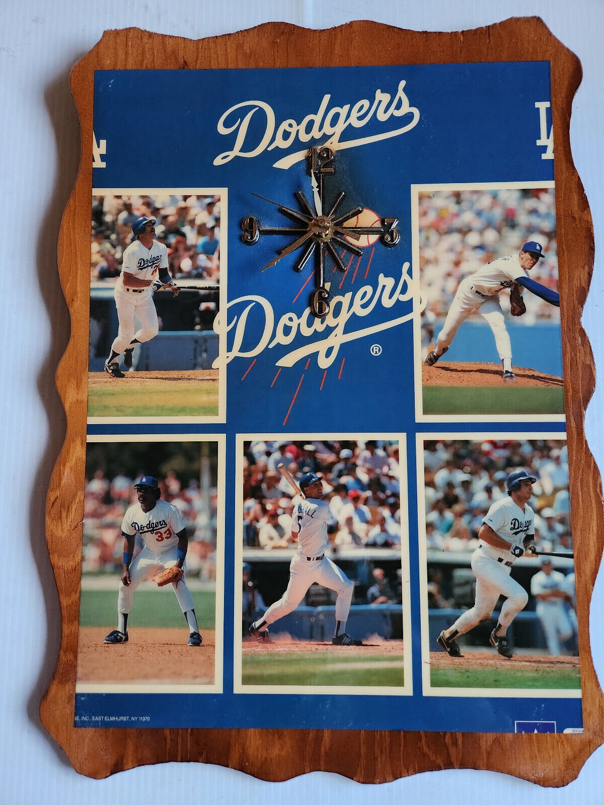 1980's Los Angeles Dodgers Plaque Wall Clock