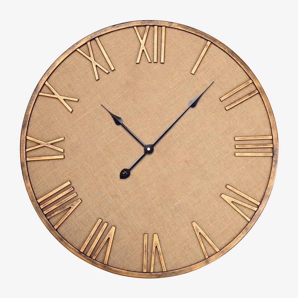24 in. Vintage Silent Non Ticking Big Rustic Farmhouse Wall Clocks