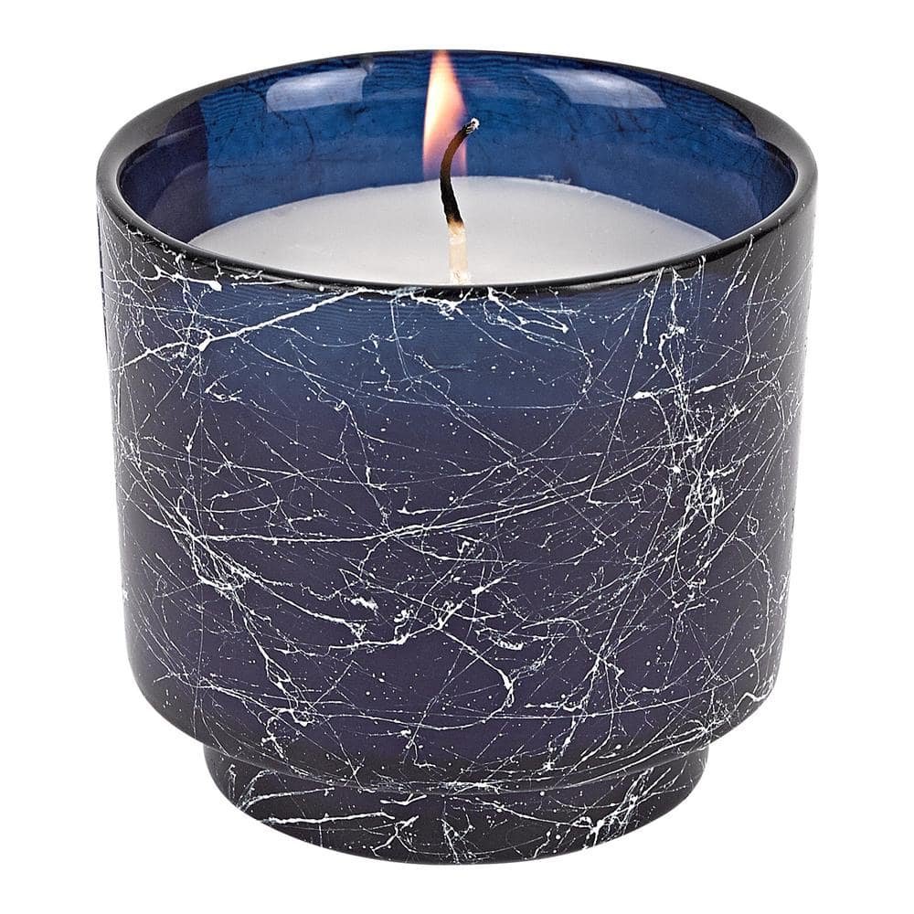 3.75 in. x 3.75 in. Handcrafted Glass Jar with Vanilla Scented Candle