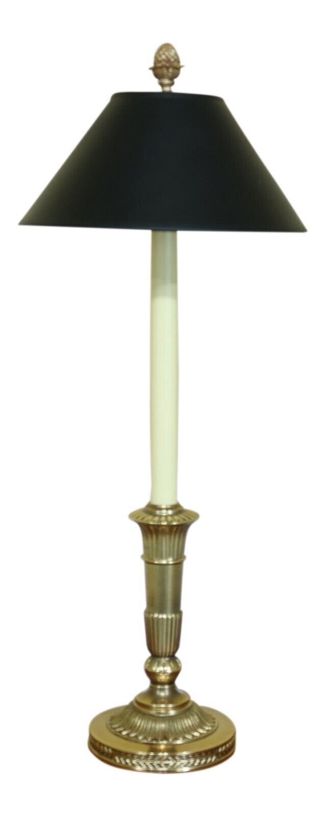 49266EC: ROBERT ABBEY Tall Regency Brass Table Lamp