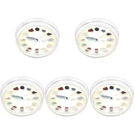 5 PCS Wall Clock Office Decor Agate Stone Desk Clocks Decorative Ornaments Crystal Ore