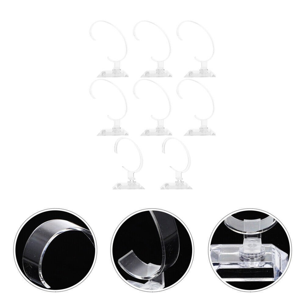 8 Pcs Jewlery Holder Earring Watch for Men Display Stand Shelf Shelves