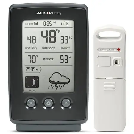 Acu Rite 00829 Wireless Weather Station with Forecast, Temperature, Clock, Moon Phase photo