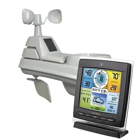 Acu Rite 01528 Wireless Weather Station with 5 in 1 Sensor: Temperature and Humidity Gauge, Rain