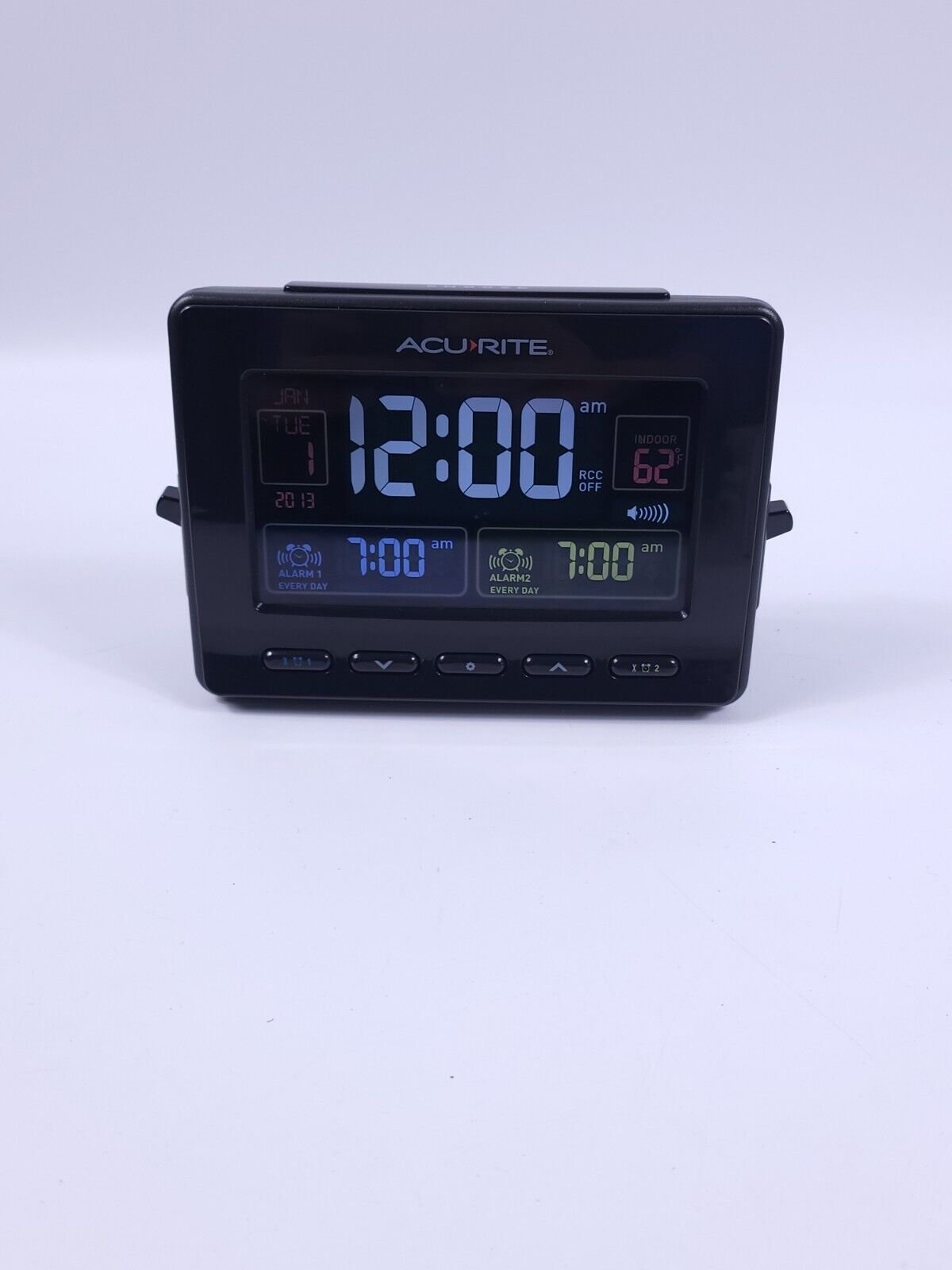AcuRite Atomic Dual Alarm Clock (No Power Cord)