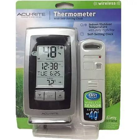 Acurite Digital Indoor / Outdoor Wireless Thermometer 00754 w 4 with Self setting Clock and Daily photo Acurite Digital Indoor / Outdoor Wireless Thermometer 00754 w 4 with Self setting Clock and Daily