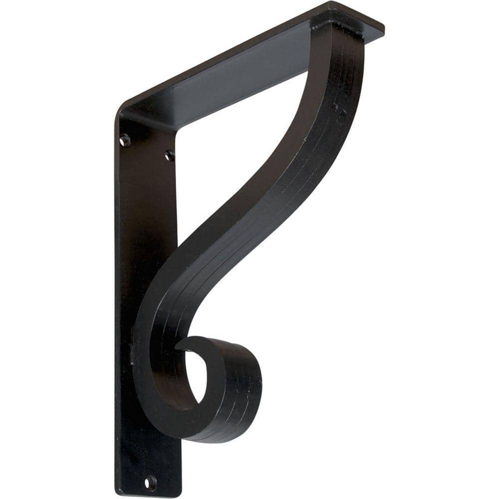 Ashford 2 in. x 10 in. x 7-1/2 in. Wrought Iron Bracket