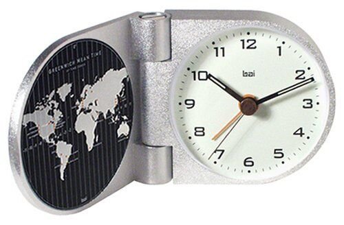 Bai World Trotter Solid Aluminum Travel Alarm Clock, Gotham