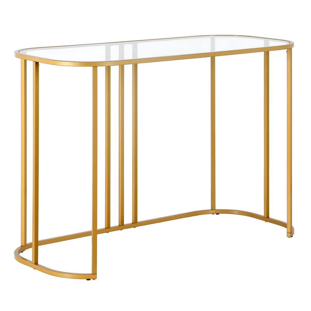 Beatrice 44 in. W Brass Writing Desk