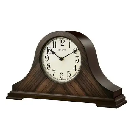 Bulova Clocks 3 Melody Chiming Hardwood Walnut Bulova Clocks 3 Melody Chiming Hardwood Walnut Finish Norwalk Mantel Clock image
