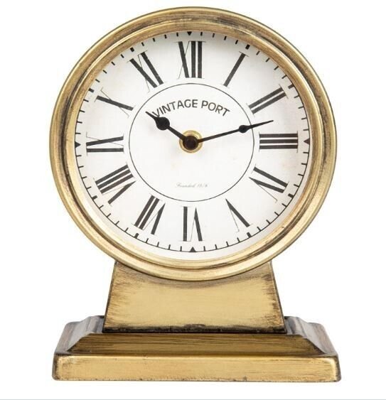 Creative Co-Op Decorative Metal Mantel Clock, Gold Finish