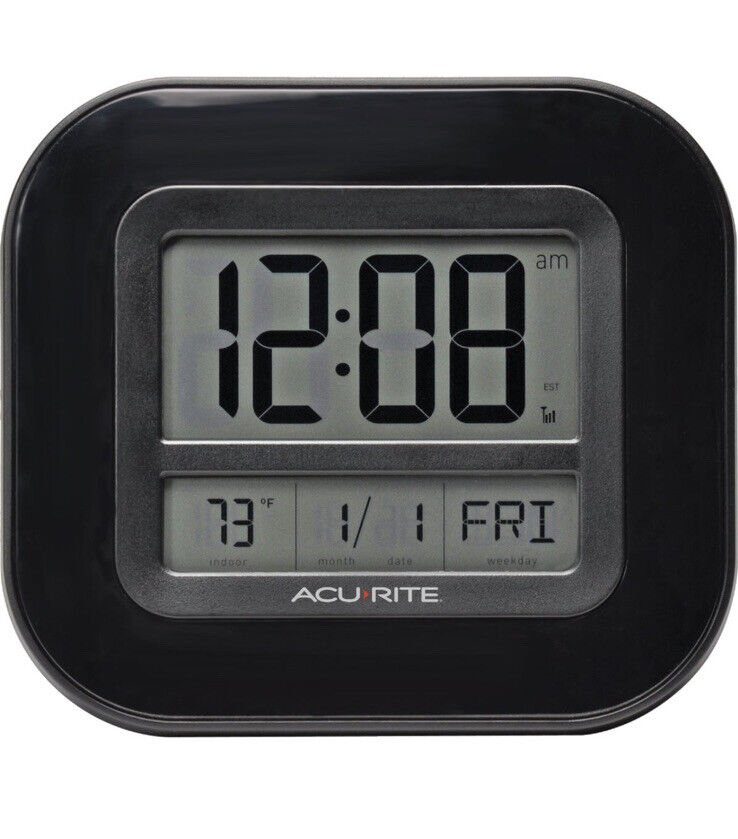 Digital Wall Clock 75172 Acurite Atomic 072397751728 Date/time F/S