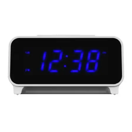 Emerson Smartset PLL AM/FM Dual Alarm Clock Radio with 0 . 9 Blue LED Display and LED Décor, CKS