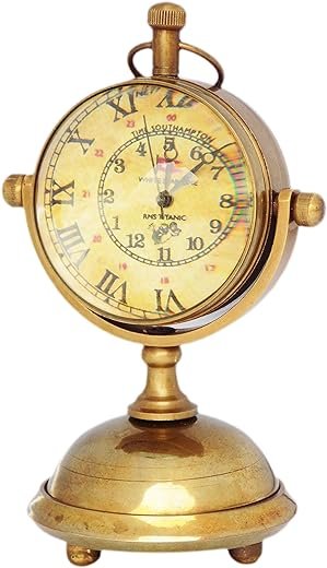 Best Antique Brass Finish Desk Clocks
