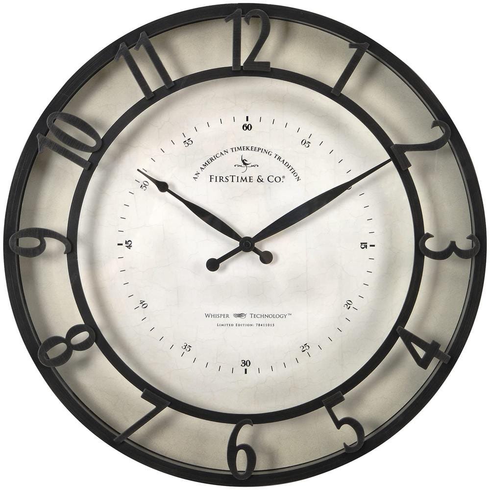 Kensington Brown Analog Plastic Lighted Wall Clock