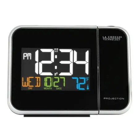 La Crosse Technology Color Entry Level Projection LED Alarm Clock with Indoor Temperature, model W photo La Crosse Technology Color Entry Level Projection LED Alarm Clock with Indoor Temperature, model W