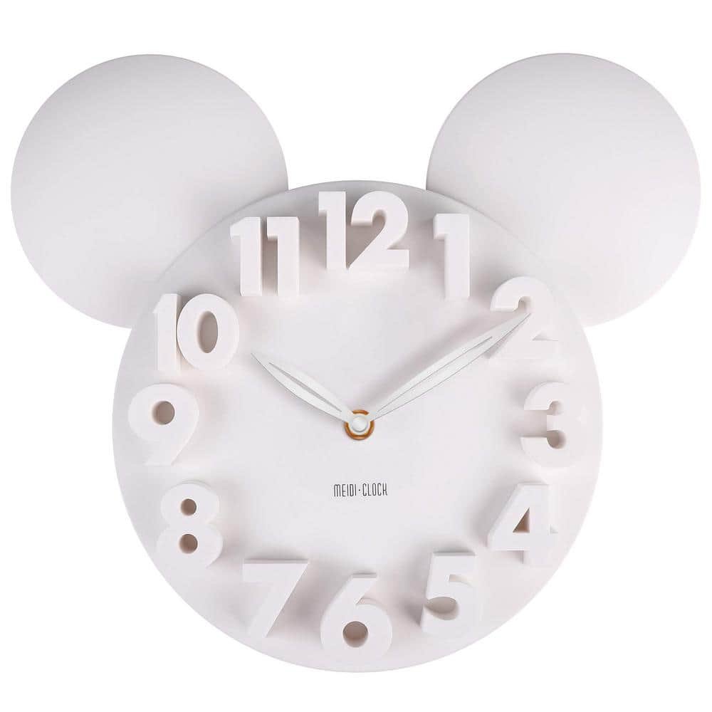 Lake Front White Mickey Modern Design Big Digit 3D Wall Clock Home...