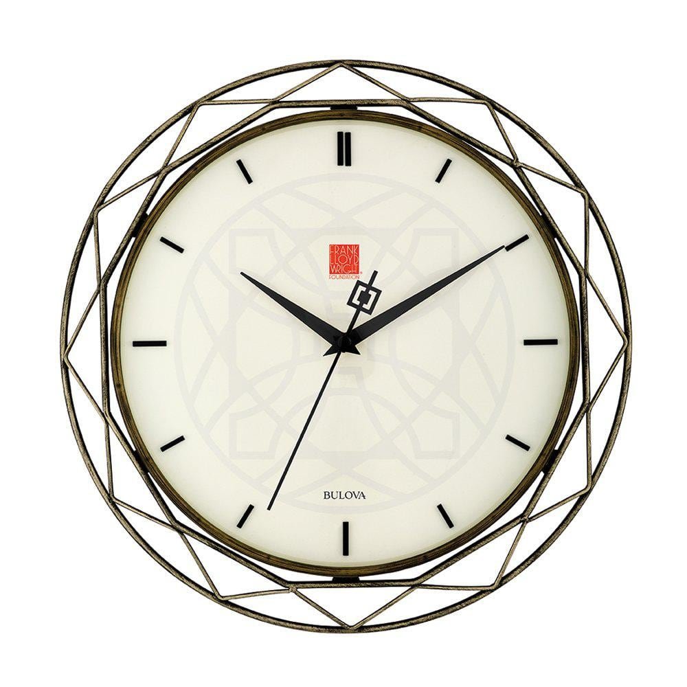 Luxfer Prism Frank Lloyd Wright Inspired Wall Clock