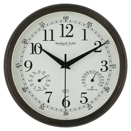 Mainstays 8 . 75 Indoor/Outdoor Antique Bronze Round Arabic Analog Wall Clock photo Mainstays 8 . 75 Indoor/Outdoor Antique Bronze Round Arabic Analog Wall Clock image