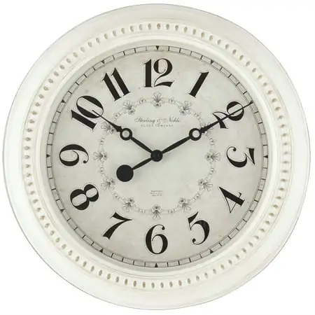 Mainstays Indoor 15 . 5 Round Antique White French Country Analog Traditional Wall Clock with photo Mainstays Indoor 15 . 5 Round Antique White French Country Analog Traditional Wall Clock with image