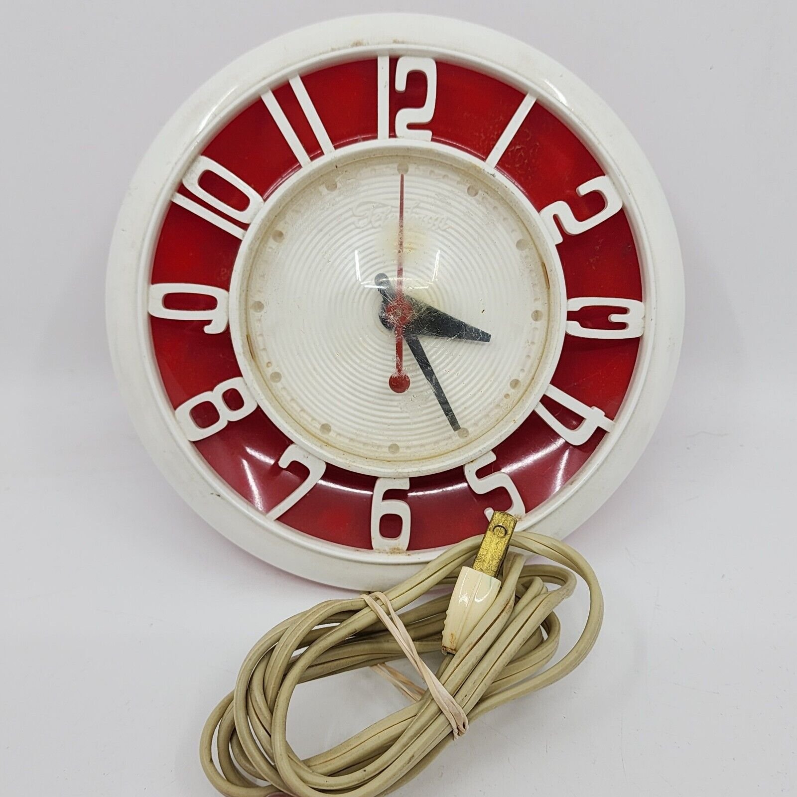 MCM Vintage 1950's General Electric Telechron 2H45 Kitchen Wall Clock NICE/WORKS