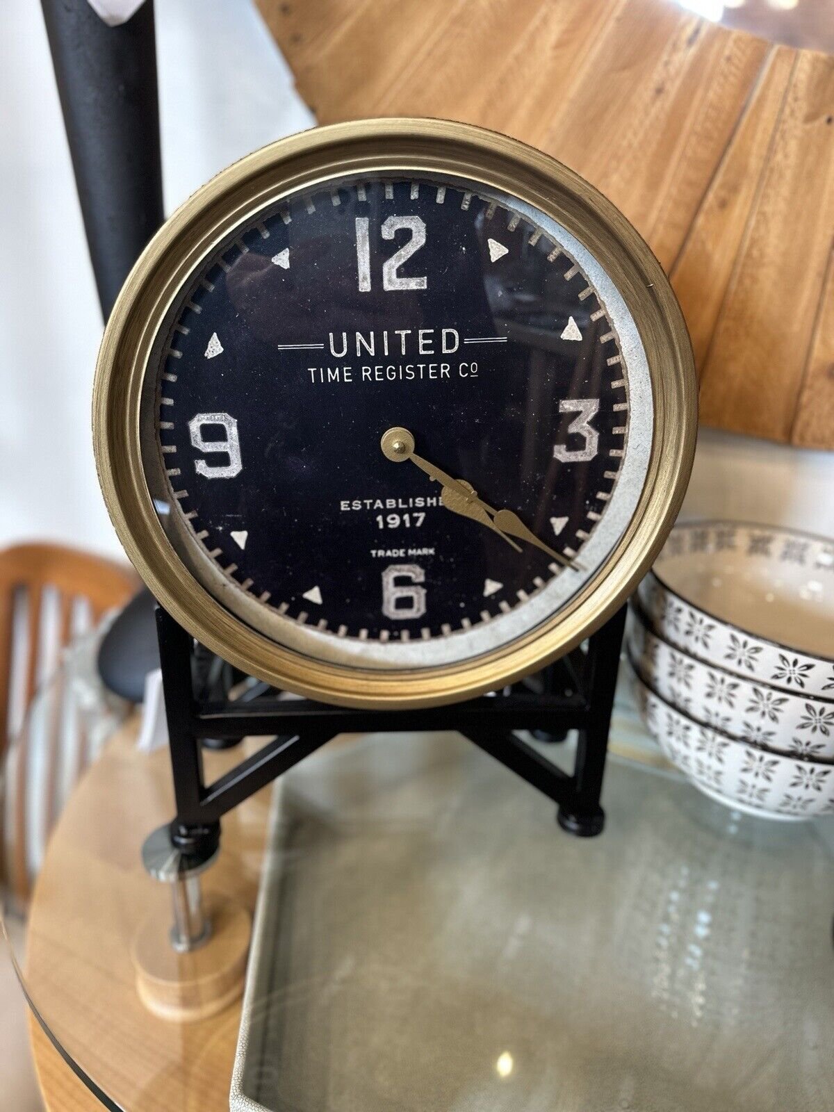 Mid Century Industrial Restoration Hardware 16" Round Table Desk Metal Large RH