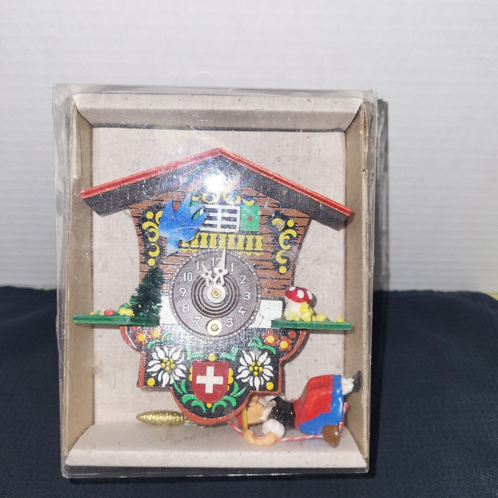 NIB West Germany Alpine Chalet Mini Cuckoo Clock