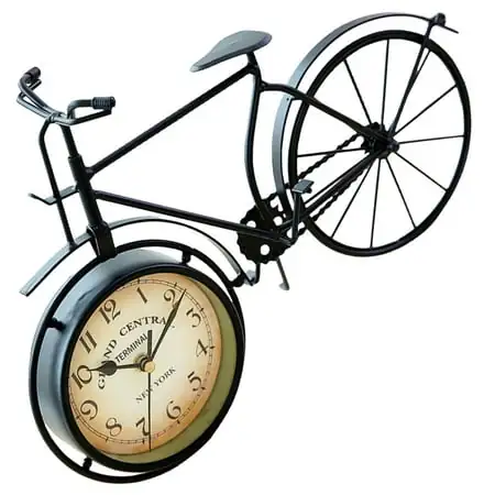 Office Decorations Kid Presents Bicycle Clock Household Office Decorations Kid Presents Bicycle Clock Household Desk Metal image