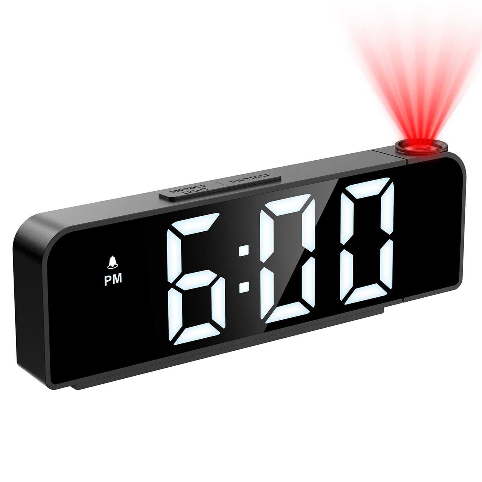 Projection Alarm Clock Alarm Clocks with Projection on Ceiling with 7.9 Lar