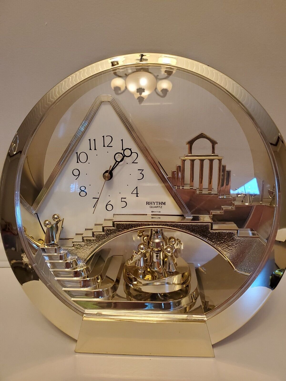 Rhythm Quartz Stairway to Heaven Table Clock Battery Operated