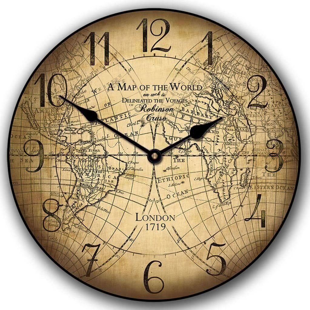 Robinson Cruso Whisper Quiet Wall Clock Perfect Round Home Wall Craft Classical