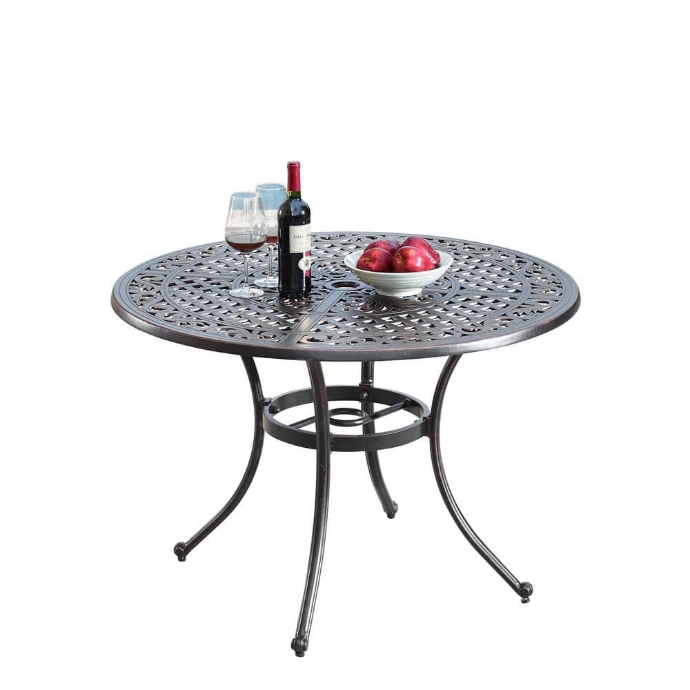 Round Aluminum Outdoor Dining Table