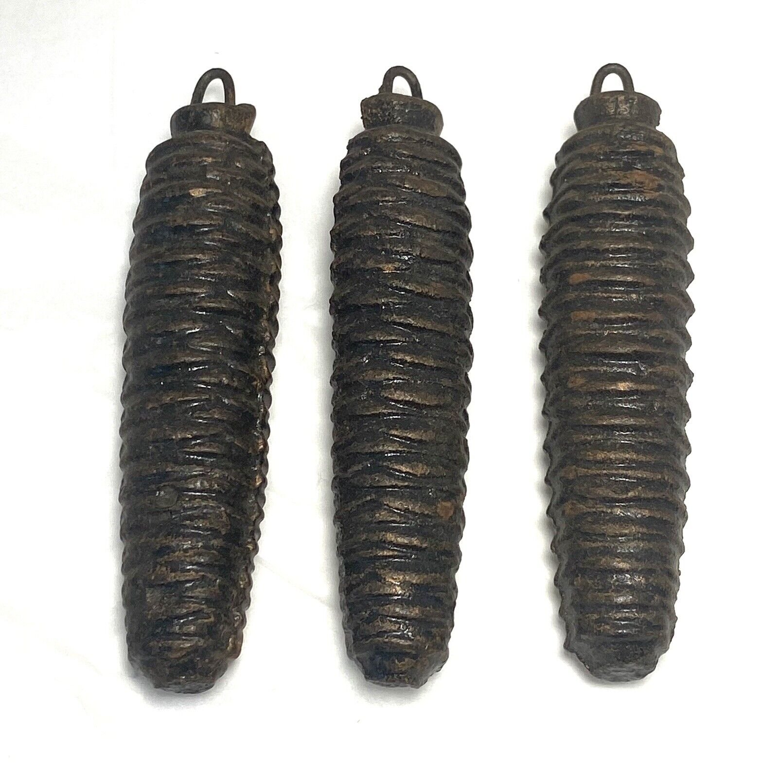 Set of 3 Cuckoo Clock Weights Pine Cone Style 30 Hour Clock