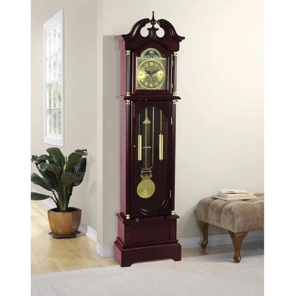 Traditional 72 in. Cherry Floor Standing Grandfather Clock