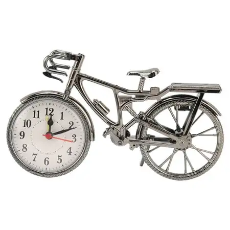 Vintage Bike Table Clock on Stand, Old Fashioned Decorative Antique Bicycle Desk Clock for Home photo Vintage Bike Table Clock on Stand, Old Fashioned Decorative Antique Bicycle Desk Clock for Home