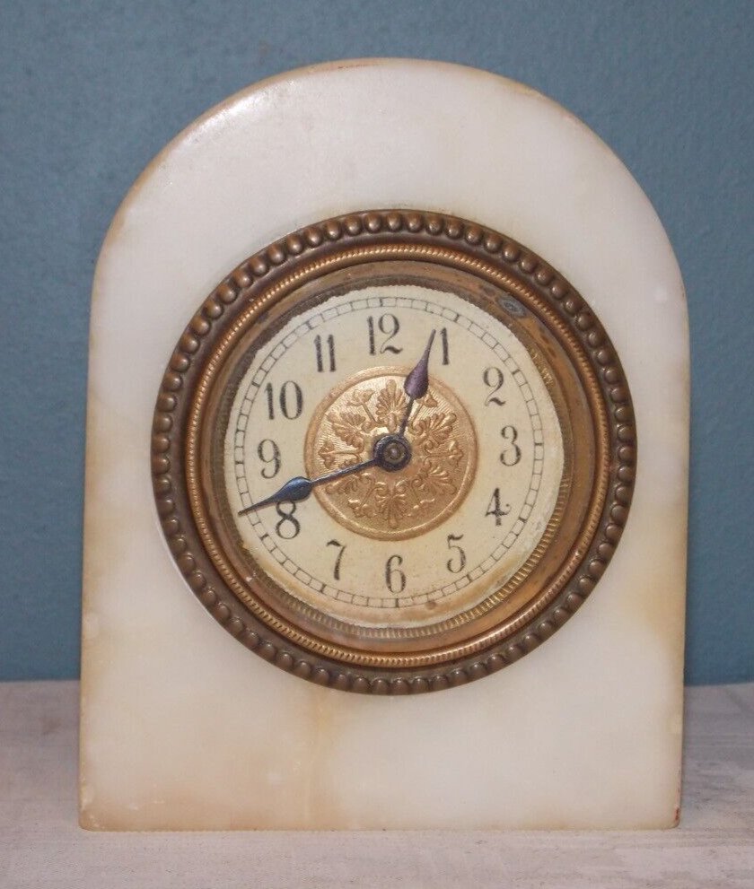 Vintage German 1930’s ART DECO marble Desk Clock - Running