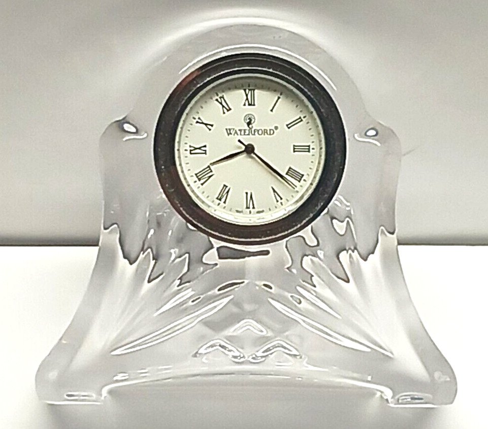 Vintage Waterford Crystal Small Heritage Abbey Classic Mantle Clock SHOW PIECE
