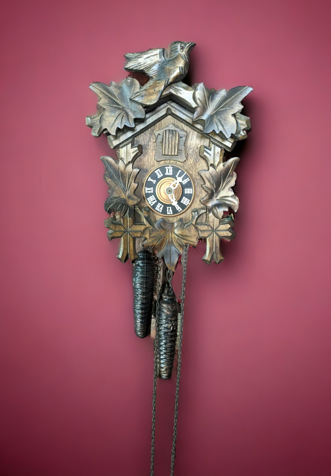 Vintage Working Regula August Schwer German Carved Cuckoo Clock