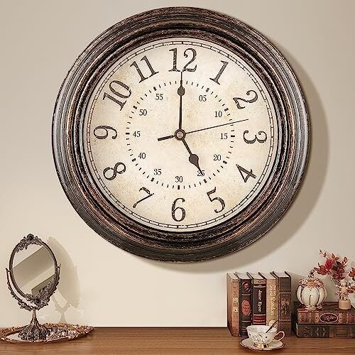 Wall Clocks Battery Operated & 12 Inch Large Wall Clock Keep-Accurate-Time Wall