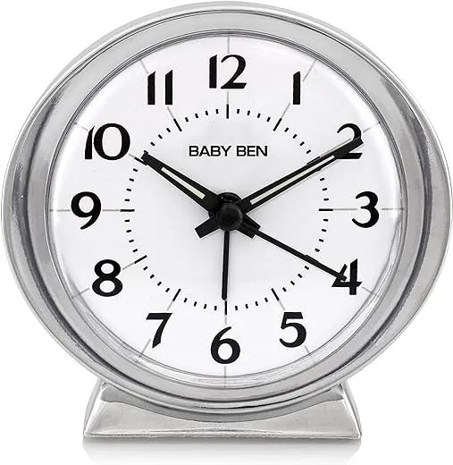 Westclox Traditional 1964 Baby Ben Classic Quartz Accuracy Battery Operated Alarm Clock (Small