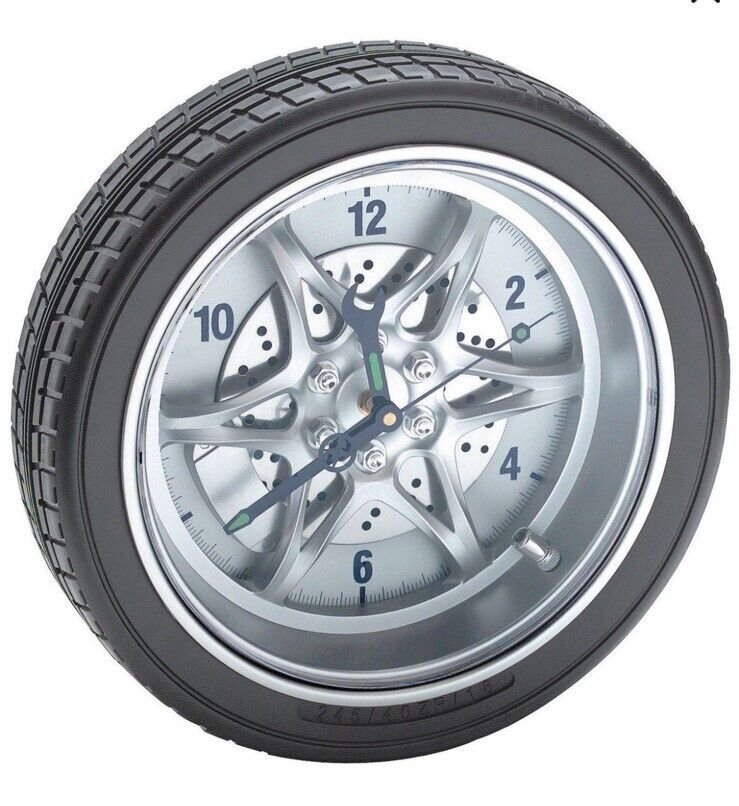 14” Tire Rim Clock.